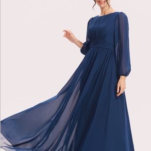 Long Navy formal dress
